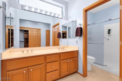 Step into this immaculate SUMMERLIN single-story retreat on Highland Falls Golf Club in Nevada - for sale on GolfHomes.com, golf home, golf lot