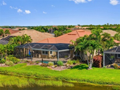 EXCEPTIONAL 2 BEDROOM + DEN, 2 BATH, 2-CAR GARAGE LAKEFRONT POOL on Riverwood Golf Club in Florida - for sale on GolfHomes.com, golf home, golf lot