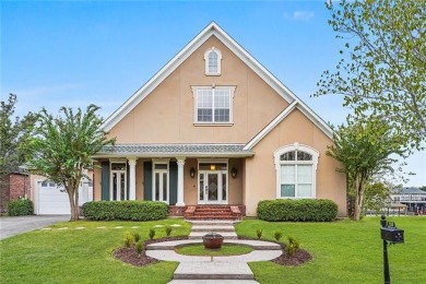 Beautifully designed home in a gated waterfront golf community on Oak Harbor Golf Club in Louisiana - for sale on GolfHomes.com, golf home, golf lot