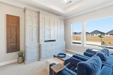 This stunning home is the beautiful sought -out Avalon floor on Wildhorse Golf Club of Robson Ranch in Texas - for sale on GolfHomes.com, golf home, golf lot