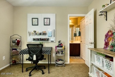 This beautiful 2,706-sqft home features an open floor plan with on Poston Butte Golf Club in Arizona - for sale on GolfHomes.com, golf home, golf lot