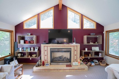 Cozy up in style in this beautifully maintained Poconos chalet on The Hideout Golf in Pennsylvania - for sale on GolfHomes.com, golf home, golf lot