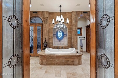 Beautifully crafted by Cullum Homes, this 7,468 sq ft estate in on Desert Mountain - Outlaw Golf Course in Arizona - for sale on GolfHomes.com, golf home, golf lot