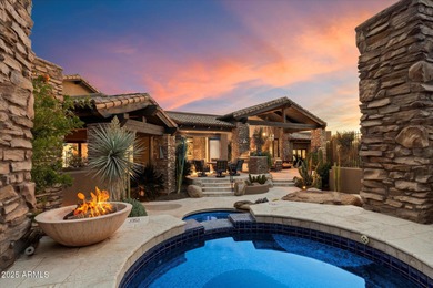 Beautifully crafted by Cullum Homes, this 7,468 sq ft estate in on Desert Mountain - Outlaw Golf Course in Arizona - for sale on GolfHomes.com, golf home, golf lot