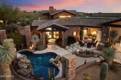 Beautifully crafted by Cullum Homes, this 7,468 sq ft estate in on Desert Mountain - Outlaw Golf Course in Arizona - for sale on GolfHomes.com, golf home, golf lot