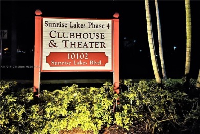 BEAUTIFUL LARGE 2 bed /2 full baths ground floor corner unit in on Sunrise Lakes Phase IV Golf Course in Florida - for sale on GolfHomes.com, golf home, golf lot
