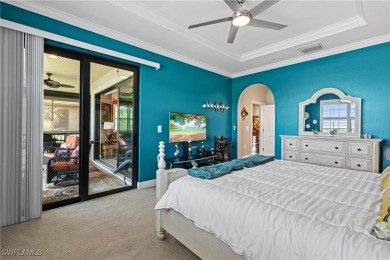 Nestled in a quiet cul-de-sac with beautiful lake views, this on Pelican Preserve Golf Club in Florida - for sale on GolfHomes.com, golf home, golf lot