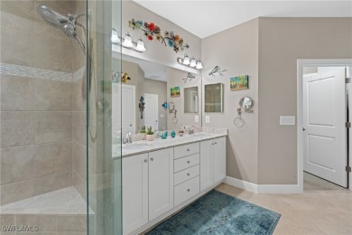 Nestled in a quiet cul-de-sac with beautiful lake views, this on Pelican Preserve Golf Club in Florida - for sale on GolfHomes.com, golf home, golf lot
