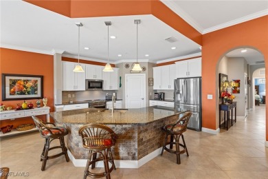 Nestled in a quiet cul-de-sac with beautiful lake views, this on Pelican Preserve Golf Club in Florida - for sale on GolfHomes.com, golf home, golf lot