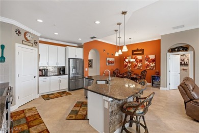 Nestled in a quiet cul-de-sac with beautiful lake views, this on Pelican Preserve Golf Club in Florida - for sale on GolfHomes.com, golf home, golf lot