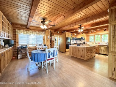 This expansive 5 bed, 3 bath log home offers a perfect blend of on Cedar Creek Golf Course in Wyoming - for sale on GolfHomes.com, golf home, golf lot