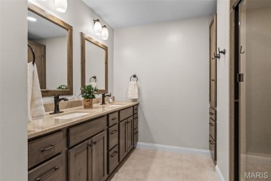 Enjoy stunning sunset lake views from this charming all-brick on Terre Du Lac Golf and Country Club in Missouri - for sale on GolfHomes.com, golf home, golf lot