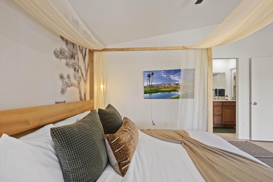 This beautifully designer-decorated 4-bedroom, 3-bath home with on Indian Palms Country Club and Resort in California - for sale on GolfHomes.com, golf home, golf lot