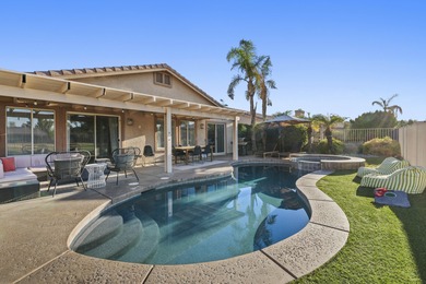 This beautifully designer-decorated 4-bedroom, 3-bath home with on Indian Palms Country Club and Resort in California - for sale on GolfHomes.com, golf home, golf lot