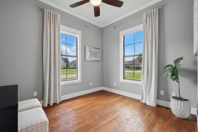 This stunning home sits on a premium corner lot backing to Hole on The Bridges Golf Club in Texas - for sale on GolfHomes.com, golf home, golf lot