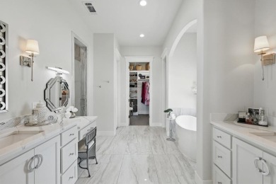 This stunning home sits on a premium corner lot backing to Hole on The Bridges Golf Club in Texas - for sale on GolfHomes.com, golf home, golf lot