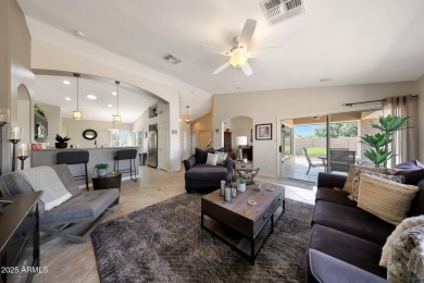 This beautifully updated Furnished extended Oakmont model is on Tuscany Falls At Pebble Creek in Arizona - for sale on GolfHomes.com, golf home, golf lot