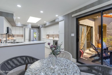 Welcome home to a serene golf frontage retreat in gated Biltmore on Arizona Biltmore Golf and Country Club in Arizona - for sale on GolfHomes.com, golf home, golf lot