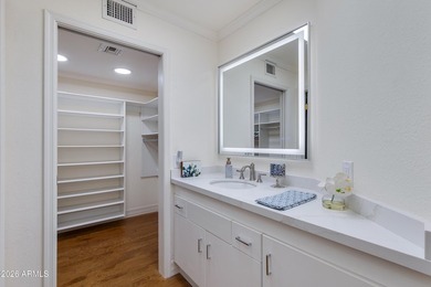 Welcome home to a serene golf frontage retreat in gated Biltmore on Arizona Biltmore Golf and Country Club in Arizona - for sale on GolfHomes.com, golf home, golf lot