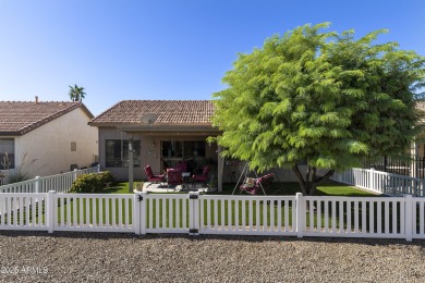 Welcome to this charming 2-bed, 2-bath home on the walking path on Sun Lakes Country Club in Arizona - for sale on GolfHomes.com, golf home, golf lot