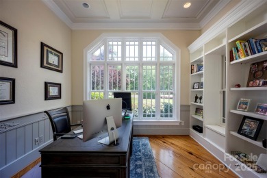 Impeccable craftsmanship and 305' of pristine shoreline define on Trump National Golf Club Charlotte in North Carolina - for sale on GolfHomes.com, golf home, golf lot