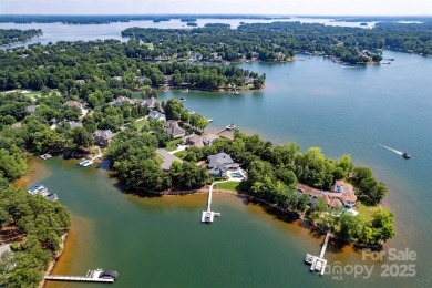 Impeccable craftsmanship and 305' of pristine shoreline define on Trump National Golf Club Charlotte in North Carolina - for sale on GolfHomes.com, golf home, golf lot