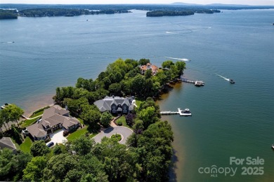 Impeccable craftsmanship and 305' of pristine shoreline define on Trump National Golf Club Charlotte in North Carolina - for sale on GolfHomes.com, golf home, golf lot