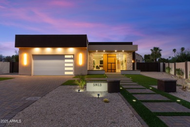 Experience luxury living in this stunning contemporary residence on The Orange Tree Golf Resort in Arizona - for sale on GolfHomes.com, golf home, golf lot