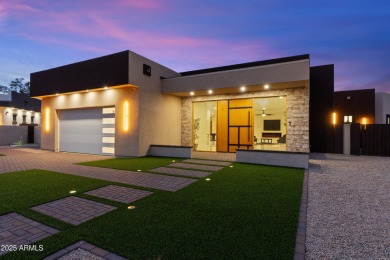 Experience luxury living in this stunning contemporary residence on The Orange Tree Golf Resort in Arizona - for sale on GolfHomes.com, golf home, golf lot