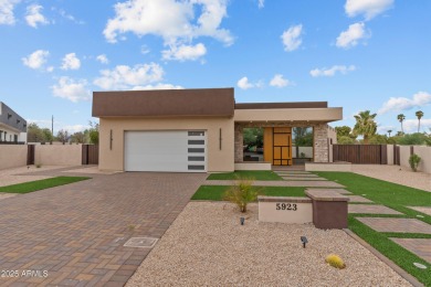 Experience luxury living in this stunning contemporary residence on The Orange Tree Golf Resort in Arizona - for sale on GolfHomes.com, golf home, golf lot