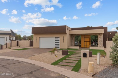 Experience luxury living in this stunning contemporary residence on The Orange Tree Golf Resort in Arizona - for sale on GolfHomes.com, golf home, golf lot