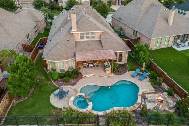 Charming curb appeal and a beautifully detailed brick and stone on The Tribute At the Colony in Texas - for sale on GolfHomes.com, golf home, golf lot