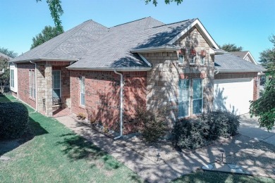 GOLF COURSE VIEW - ACROSS FROM #14 GREEN, BRICK & STONE EXTERIOR on Heritage Ranch Golf and Country Club in Texas - for sale on GolfHomes.com, golf home, golf lot