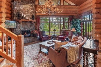 LUXURIOUS LOG HOME AT PRESTIGIOUS BLACK ROCK. Tucked on a serene on The Golf Club at Black Rock in Idaho - for sale on GolfHomes.com, golf home, golf lot