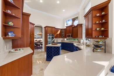 Elegant, expanded Carrington model with rare golf membership on Mizner Country Club in Florida - for sale on GolfHomes.com, golf home, golf lot