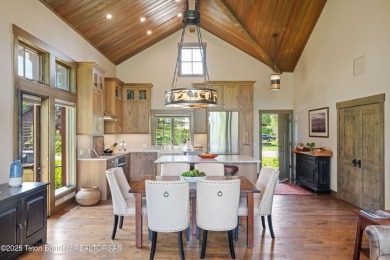 Luxury Golf  Tennis cabin overlooking open space with Cottonwood on Jackson Hole Golf and Tennis Club in Wyoming - for sale on GolfHomes.com, golf home, golf lot