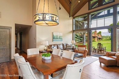 Luxury Golf  Tennis cabin overlooking open space with Cottonwood on Jackson Hole Golf and Tennis Club in Wyoming - for sale on GolfHomes.com, golf home, golf lot