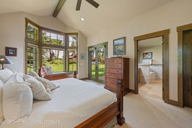 Luxury Golf  Tennis cabin overlooking open space with Cottonwood on Jackson Hole Golf and Tennis Club in Wyoming - for sale on GolfHomes.com, golf home, golf lot
