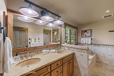 Luxury Golf  Tennis cabin overlooking open space with Cottonwood on Jackson Hole Golf and Tennis Club in Wyoming - for sale on GolfHomes.com, golf home, golf lot