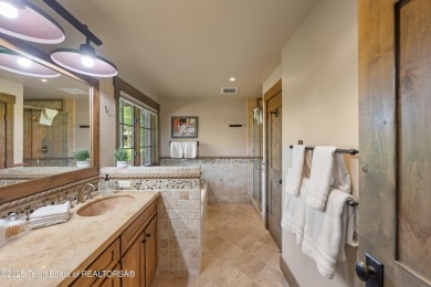 Luxury Golf  Tennis cabin overlooking open space with Cottonwood on Jackson Hole Golf and Tennis Club in Wyoming - for sale on GolfHomes.com, golf home, golf lot
