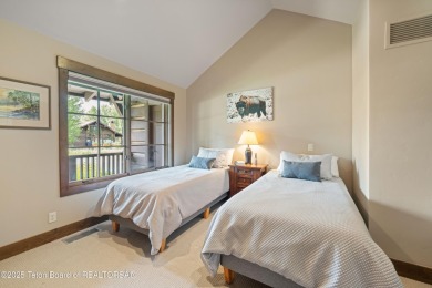 Luxury Golf  Tennis cabin overlooking open space with Cottonwood on Jackson Hole Golf and Tennis Club in Wyoming - for sale on GolfHomes.com, golf home, golf lot