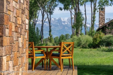 Luxury Golf  Tennis cabin overlooking open space with Cottonwood on Jackson Hole Golf and Tennis Club in Wyoming - for sale on GolfHomes.com, golf home, golf lot