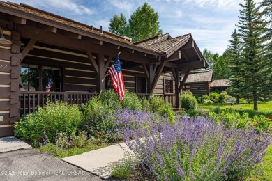Luxury Golf  Tennis cabin overlooking open space with Cottonwood on Jackson Hole Golf and Tennis Club in Wyoming - for sale on GolfHomes.com, golf home, golf lot