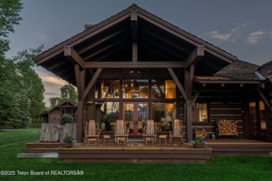 Luxury Golf  Tennis cabin overlooking open space with Cottonwood on Jackson Hole Golf and Tennis Club in Wyoming - for sale on GolfHomes.com, golf home, golf lot