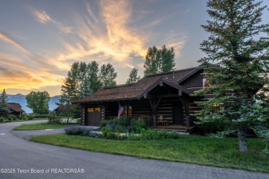 Luxury Golf  Tennis cabin overlooking open space with Cottonwood on Jackson Hole Golf and Tennis Club in Wyoming - for sale on GolfHomes.com, golf home, golf lot