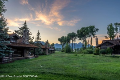 Luxury Golf  Tennis cabin overlooking open space with Cottonwood on Jackson Hole Golf and Tennis Club in Wyoming - for sale on GolfHomes.com, golf home, golf lot