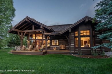 Luxury Golf  Tennis cabin overlooking open space with Cottonwood on Jackson Hole Golf and Tennis Club in Wyoming - for sale on GolfHomes.com, golf home, golf lot