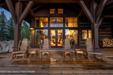Luxury Golf  Tennis cabin overlooking open space with Cottonwood on Jackson Hole Golf and Tennis Club in Wyoming - for sale on GolfHomes.com, golf home, golf lot