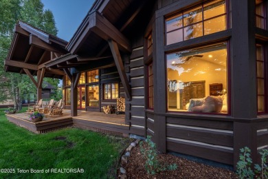 Luxury Golf  Tennis cabin overlooking open space with Cottonwood on Jackson Hole Golf and Tennis Club in Wyoming - for sale on GolfHomes.com, golf home, golf lot