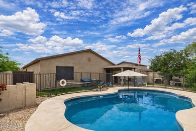 Single-story home on a premium corner lot with a pool in Johnson on The Golf Club At Johnson Ranch in Arizona - for sale on GolfHomes.com, golf home, golf lot